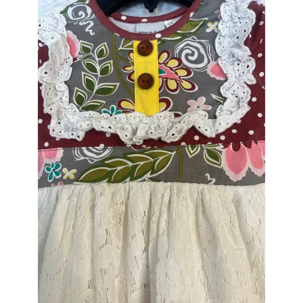 Adora-Bay Ruffled Patchwork Dress 2T - Picture 2 of 8